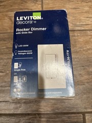 LEVITON DSL06-1TW Decora Rocker Dimmer with Slide Bar White Beige
