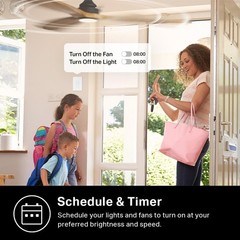 Ceiling Fan Control & Dimmer Switch Adjustable 4-Speed Fan & Brightness Control
