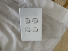 Lot of 10 Jinhang 4 Gang Light Switch Horizontal White Wall Plate NEW