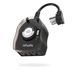 Outdoor Timer Outlet, 24 Hour Mechanical Outdoor Timer for Pool Pump, Outdoor