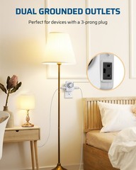 24-Hour Indoor Mechanical Outlet Timer, Timers for Electrical Outlets, 2 Outlet