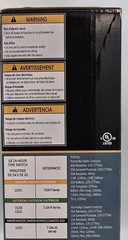 GE 15135 24-Hour Mechanical Time Switch 2HP Metal Indoor/Outdoor 48 On/Off