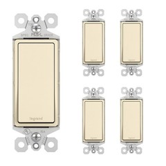 5 Pack Light Almond Legrand Radiant TM873LACP4 15A Rocker Wall Switch 3Way