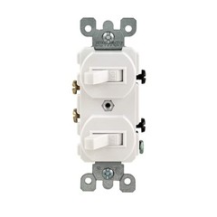 Leviton 5224-2W 15 Amp, 120/277 Volt, Duplex Style Single-Pole/Single-Pole AC Co
