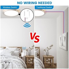 Smart Remote Light Switch, 2 Remotes for Multi-Location Control, Works with Alex
