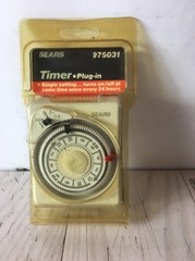 Genuine Sears (975031) Single Setting Plug-In Turns On/Off Every 24 Hours Timer