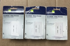 Leviton 6672-1LW SureSlide Dimmer White Single Pole LED 150W (3PK)