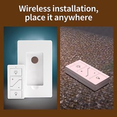 Smart Wireless Dimmer Switch & Receiver Ki No wiring Remote Control Work Alexa