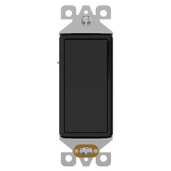 10 PCS Matte Black Single Pole Decorator Rocker Light Switch 15A 120/277V