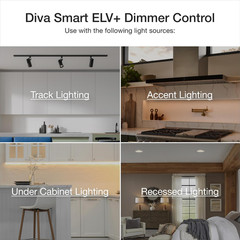 Lutron Diva Smart Dimmer Switch ELV+ for Caseta Lighting, 250-Watt LED, Neutr…