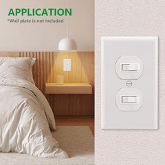 2Pack Double Toggle Switch 15 Amp 120V Combination Light SpaceSaving ETL White