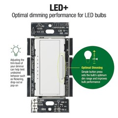 Lutron Maestro LED+ Dimmer Switch + Companion Dimmer Kit MACL-153M-RHW-WH