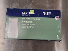 Leviton Decora 15 A Single Pole Rocker Switch – White (10 Pack)