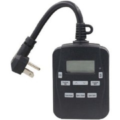 (6)-Prime EZ-Set 15A 125V 1875W Black Digital Electrical Outdoor Timer TNODP23