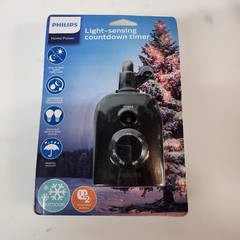 Philips Light Sensing Countdown Timer Outdoor Grounded Outlets Lights Home Power