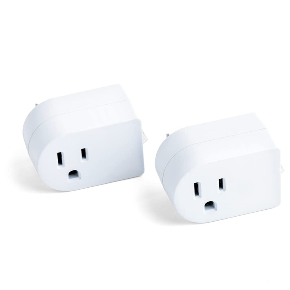 Uninex PS27 Grounded Outlet On/Off Power Switch with Amber 2pack, White