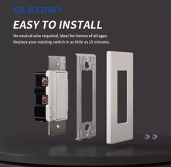 4 Slide Dimmer Light Switch Control 300W Dimmable LED CFL UL Listed E497992 READ