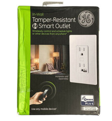 GE Enbrighten In-Wall Z-Wave Plus White Tamper-Resistant Smart Outlet
