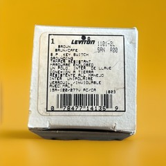 🔥1 Unit ~ Leviton 1101-2L Brown 15A Single-Pole Locking Toggle Switch🔥