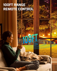 Outdoor Dimmer for String Lights, Two-Remote Control Dimmable Plug, 100FT Range,