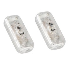 Inline Switch 2 Pcs, Clear Lamp Cord Button in Line Switch, Rated 6A 250V ON …