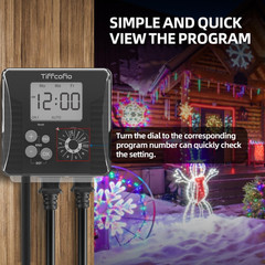 Outdoor Digital Pool Timer, Dial Programmable Method, Outdoor Timer with 2FT Ext