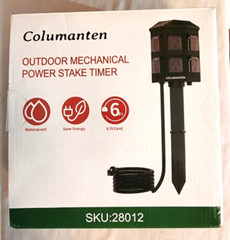 Outdoor Power Stake Timer Mechanical Outdoor Timer Waterproof 6 ft NIB B/95,96