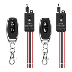 12V Remote Control Switch,2 Way Mini Wireless Switches,Dc 12V/24V/48V/10A Relay
