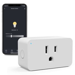 WiFi Dimmer Smart Plug Compatible with Alexa Google Home for Voice Control Mi…