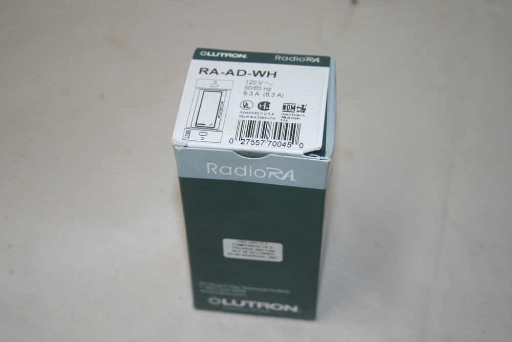 NEW Lutron Radio RA-AD-WH Companion Accessory Dimmer White 6D