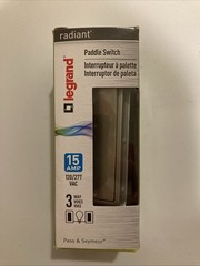 LEGRAND RADIANT 3-WAY PADDLE SWITCH NICKEL 15 AMP TM873-NICC10 (4 available)