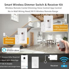 Wireless Dimmer Switch,1 Receiver and 2 Remotes Kit,Wireless Dimming Remote C…