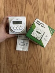 BN-LINK Heavy Duty Digital Electric Programmable Dual Outlet Timer Plug Indoor