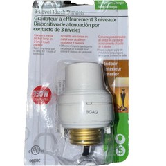 Westek Indoor Screw-In 3-Level Touch Dimmer – White (6603BC)