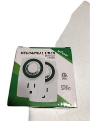 BN-LINK Indoor 24-Hour Mechanical Outlet Timer Daily use, 2 Pack, 2 or 3 Prong