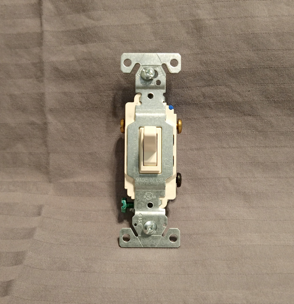 Eaton 15-amp 3-way Toggle Light Switch Light Almond (Model 1303-7LA-S)