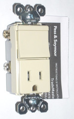 Pass & Seymour Combo Toggle Light Switch & Outlet Ivory 15A, 120V – TM818-ICC6