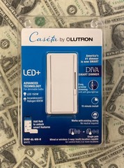 Lutron Caseta Diva White DVRF-6L-WH-R Smart LED+ Light Switch