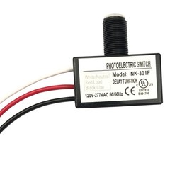2Pcs AC 120-277V Photoelectric Switch Dusk to Dawn Button Flush Mount Photo C…
