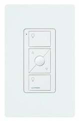 Lutron PJ2-WALL-WH-L01 Pico Wireless Control Wall-Mount Kit White Plastic