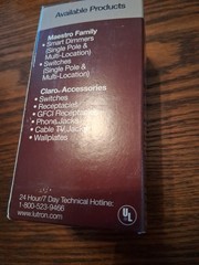 Lutron Maestro – MA-R-BR – ACCESSORY Dimmer Brown – NEW in BOX