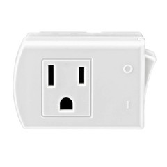 Amp 125-Volt AC 3-Wire Grounded Switch Tap White 1470-W 15 ON/OFF