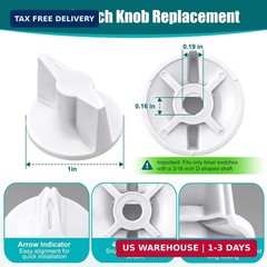 4 Pack Timer Knob Replacement Compatible with 146MT574 Timer Switch Knob, FD Ser