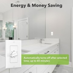 Wall Timer Switch for Exhaust Fan & Lights – Flexible 2-60 Minute Settings