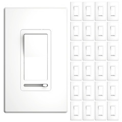 6 Pack Dimmer Light Switch, Single-Pole or 3-Way Slide Dimmer Switches for Led L