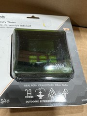 Woods 50015 Outdoor 7 Day Heavy Duty Timer Digital Plug In 2 Outlets NOS-Sealed