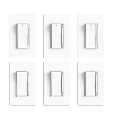 ELEGRP 3-Way Dimmer DM19-WH6 Slide 300-Watt Wall Plates Incl White 6-Pack NEW