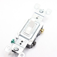Leviton Framed Toggle Wall Light Switch Single Pole White 15A 120V
