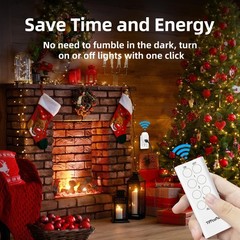 1-Outlet Indoor Remote Control Plug, 100ft Range, 15A 1875W, Wireless, ETL