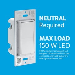 Zwave Light dimmer Switch: Aeotec Wall Dimmer Switch, 3 Way, Repeater, On Off